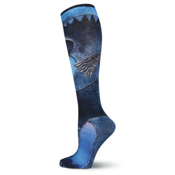 Laurel Burch Indigo Horses Knee high Socks - Picture 4 of 8